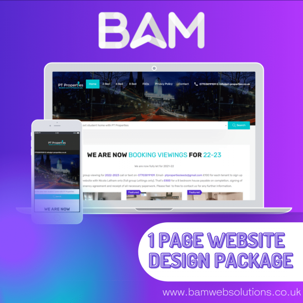 web design package 1 page
