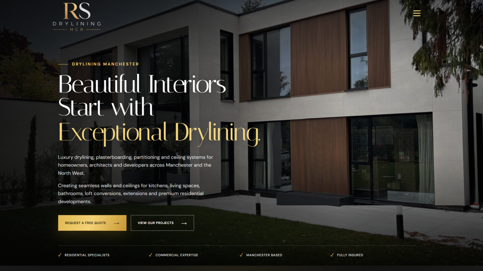 RS Drylining website designed by BAM